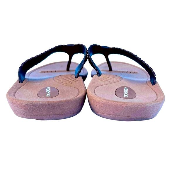 Okabashi Baha Flip Flop Sandals Toffee Copper Size Large 9.5 - 10.5 - Picture 5 of 8